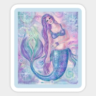 Crystal mermaid by Renee L Lavoie Sticker